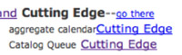 Screen shot of link to a catalog queue