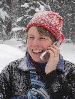 Cathy with phone