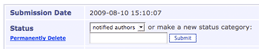 Screenshot of Status Field