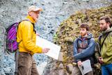 Scott Linneman in the field with students