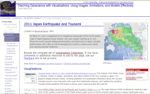 2011 Japan earthquake and tsunami event page screenshot