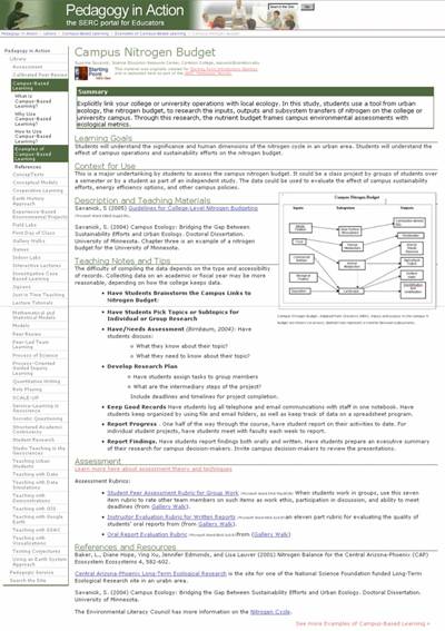 Activity sheet example