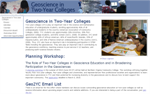 geoscience in two year colleges screenshot