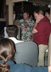 Robert Hynes and Students analyzing data at the Higland Road Park Observatory-October2009