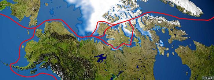 Map of Northwest Passage