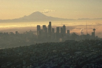 Seattle and Mt. Rainier