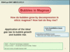 Bubbles in magma