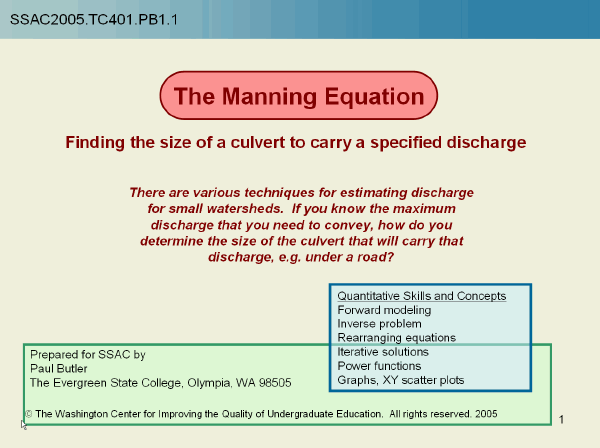 Manning Equation