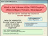 Title slide for tephra volume module