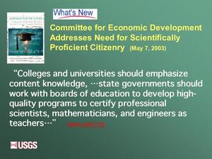 Slide 23 from Ridkey presentation at 2003 Teacher Prep workshop