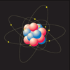 Image of an atom and electrons.