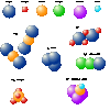 Diagram of molecules in air.