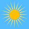 Stylized illustration of sun.