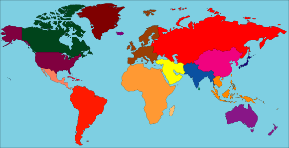 World Map No Names