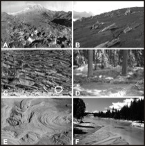 Photographs of volcanic disturbance