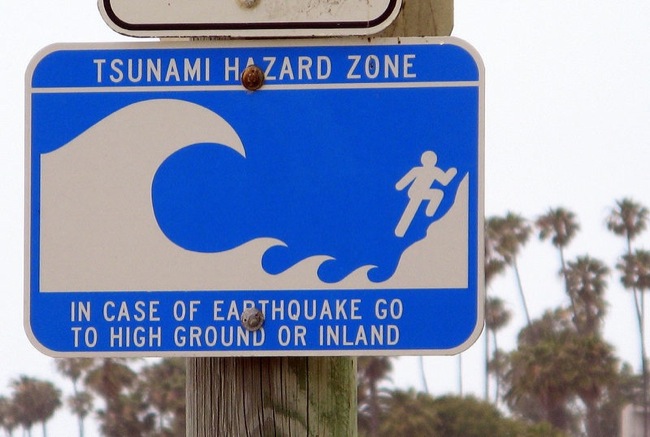 Tsunami Warning Sign