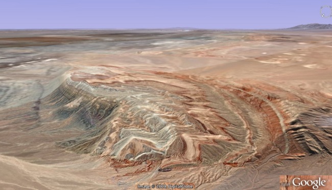 Eastern Dasht-e Lut, Iran monocline, oblique 2