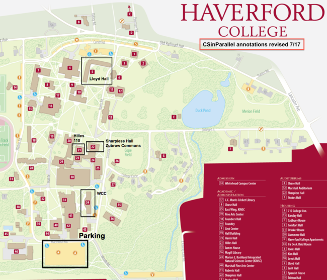 Haverford College Map -- Annotated