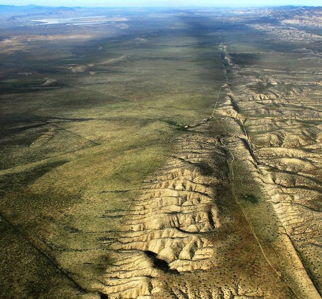 Aerial photo of San Andreas Fault